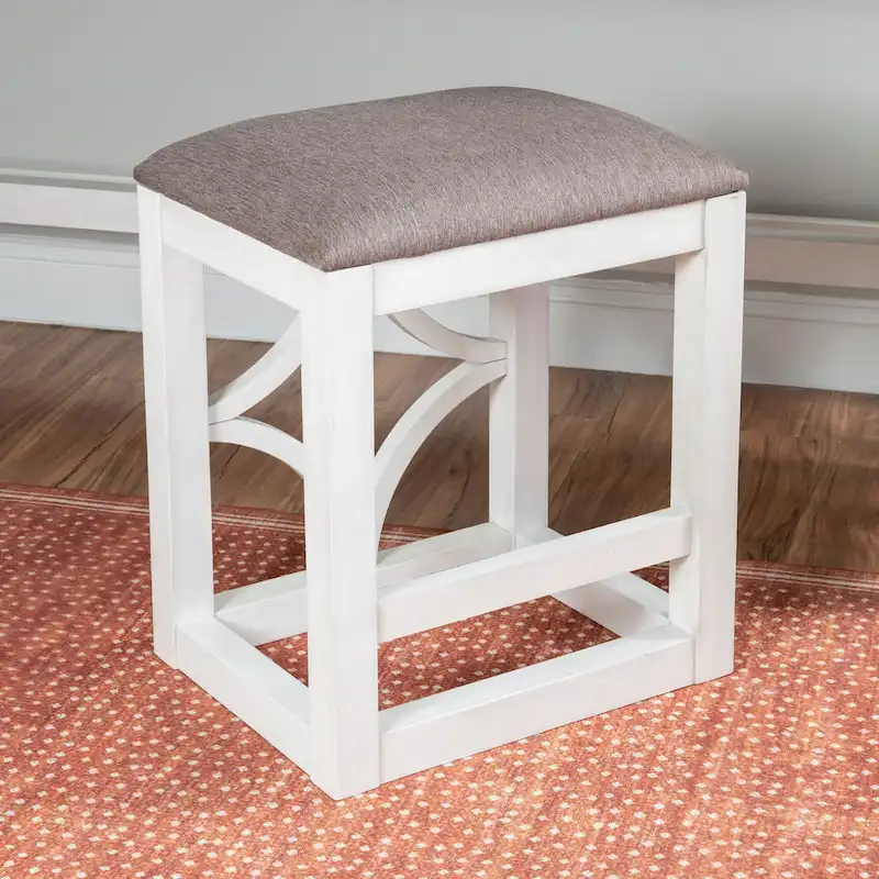 Crewson Wood 2-Piece Nesting Rolling Console with 3 Stools