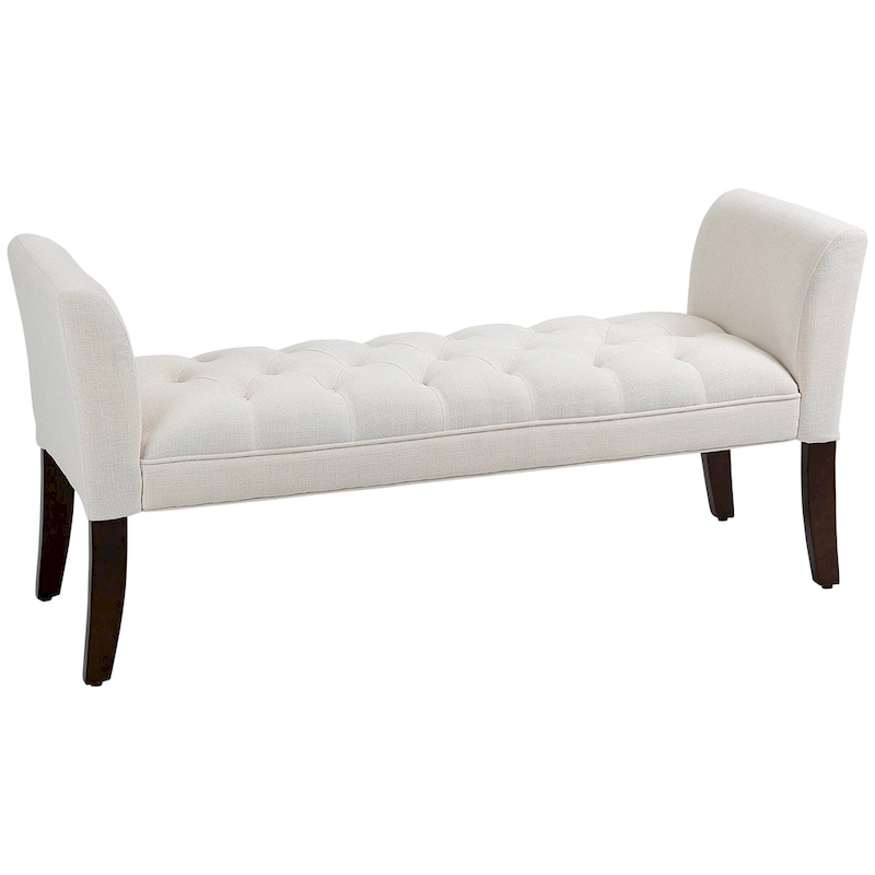 HOMCOM End of Bed Bench with Button Tufted Design, Upholstered Bench