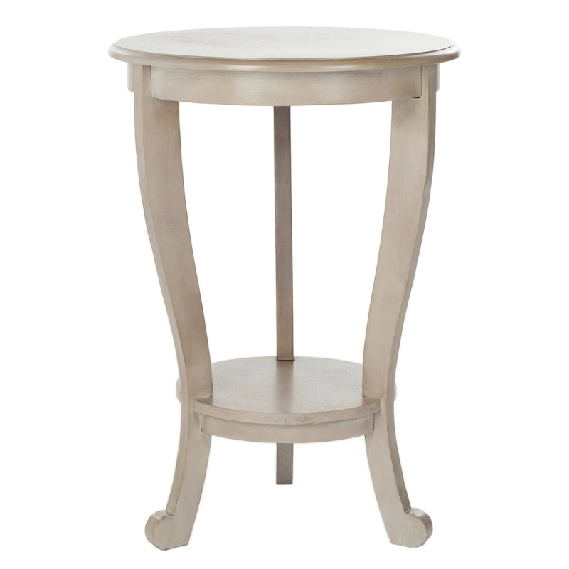 SAFAVIEH Carlotta Grey Pedestal Side Table - 18.1 x 18.1 x 26 - 18Wx18Dx26H