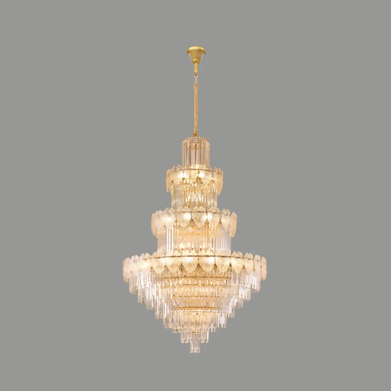 Luxury Crystal Round Chandelier with Elegant Tiered Design