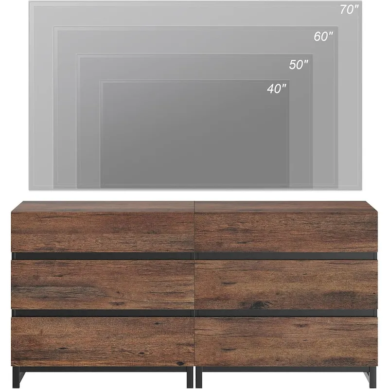 WAMPAT 3 Piece Dresser and Nightstand Sets