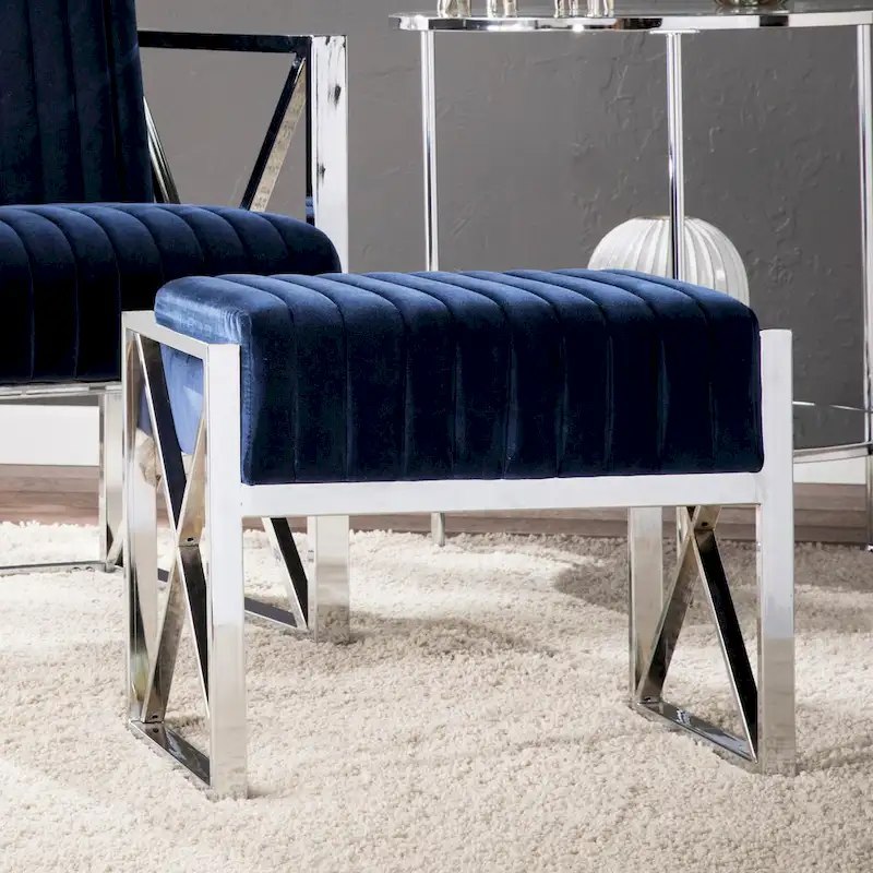 SEI Furniture Brent Fabric Ottoman