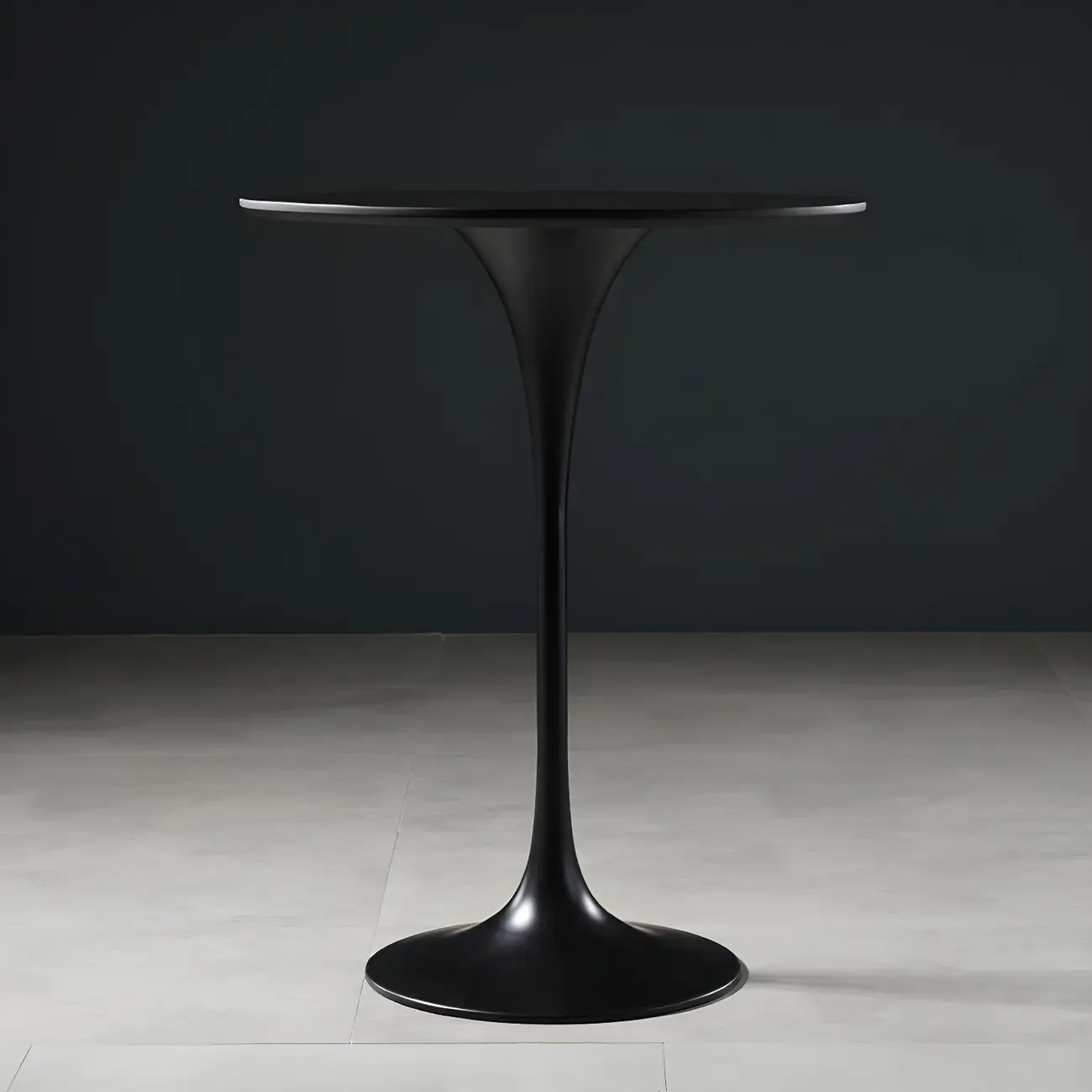 Glam Round Tall Bistro Table Pedestal Base Bar Table