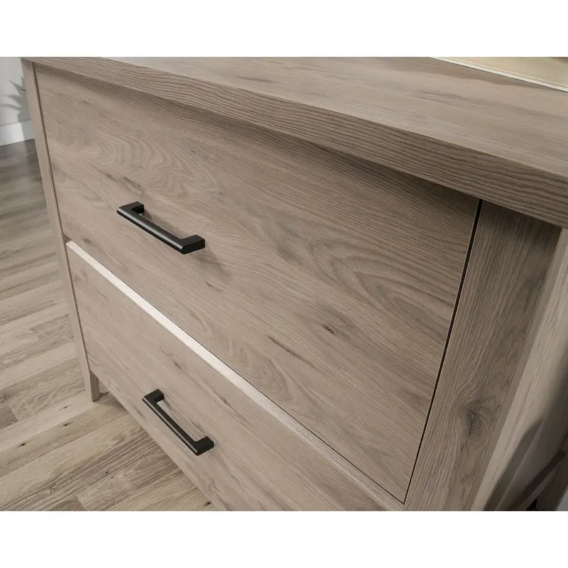 Lateral File Cabinet with Safety Interlock - Pebble Pine Finish
