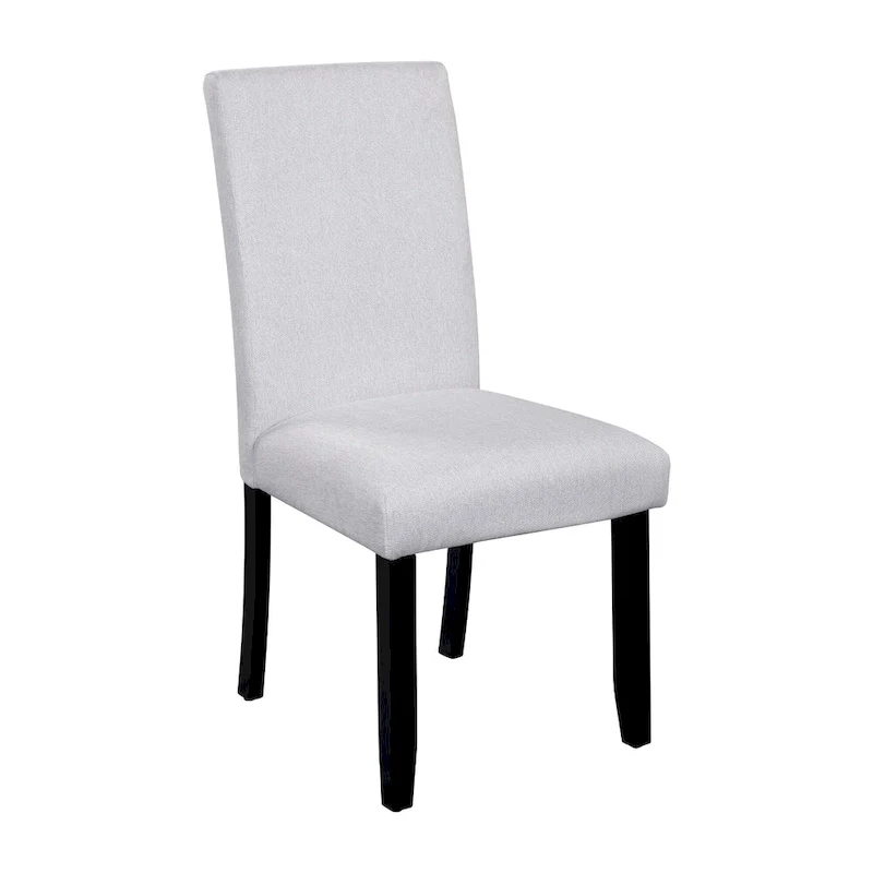 5 Piece Kitchen Table and Chairs Set, 4 People Round Dining Table Set, 4 Upholstered Chairs with Rubber Wood Legs