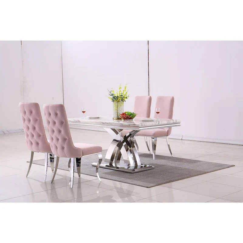 Black Dining Room Table with Polished Gold Metal Legs