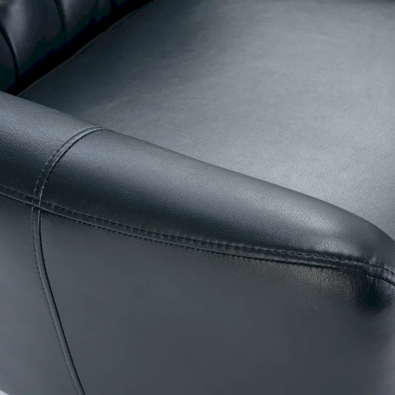 Cleveland Tufted Faux Leather Swivel Chair by Greyson Living