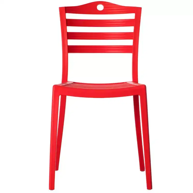 Fabulaxe Modern Plastic Dining Chair with Ladderback Design