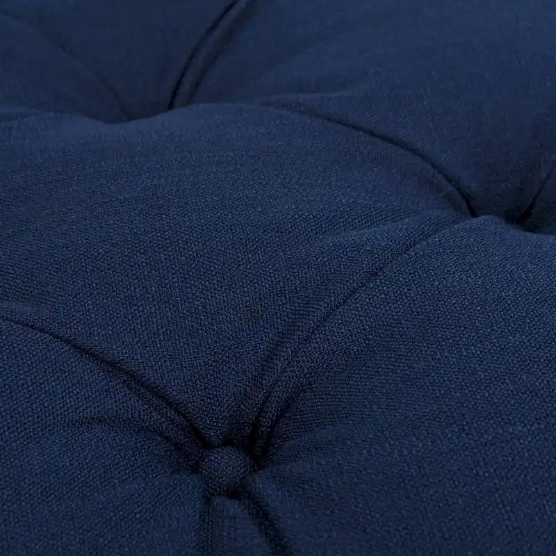 Gracewood Hollow Baruti Tufted Cocktail Ottoman with Pleated Skirt