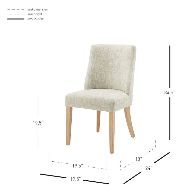 New Paris Fabric Chair, (Set of 2)