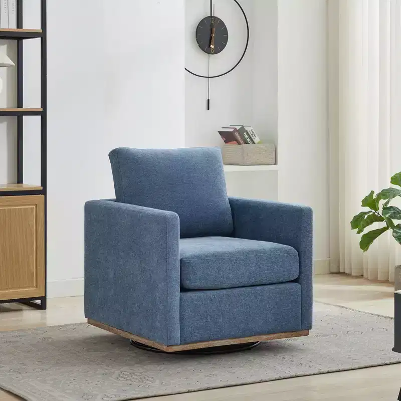 Upholstered 360° Swivel Accent Chair, Seats 1