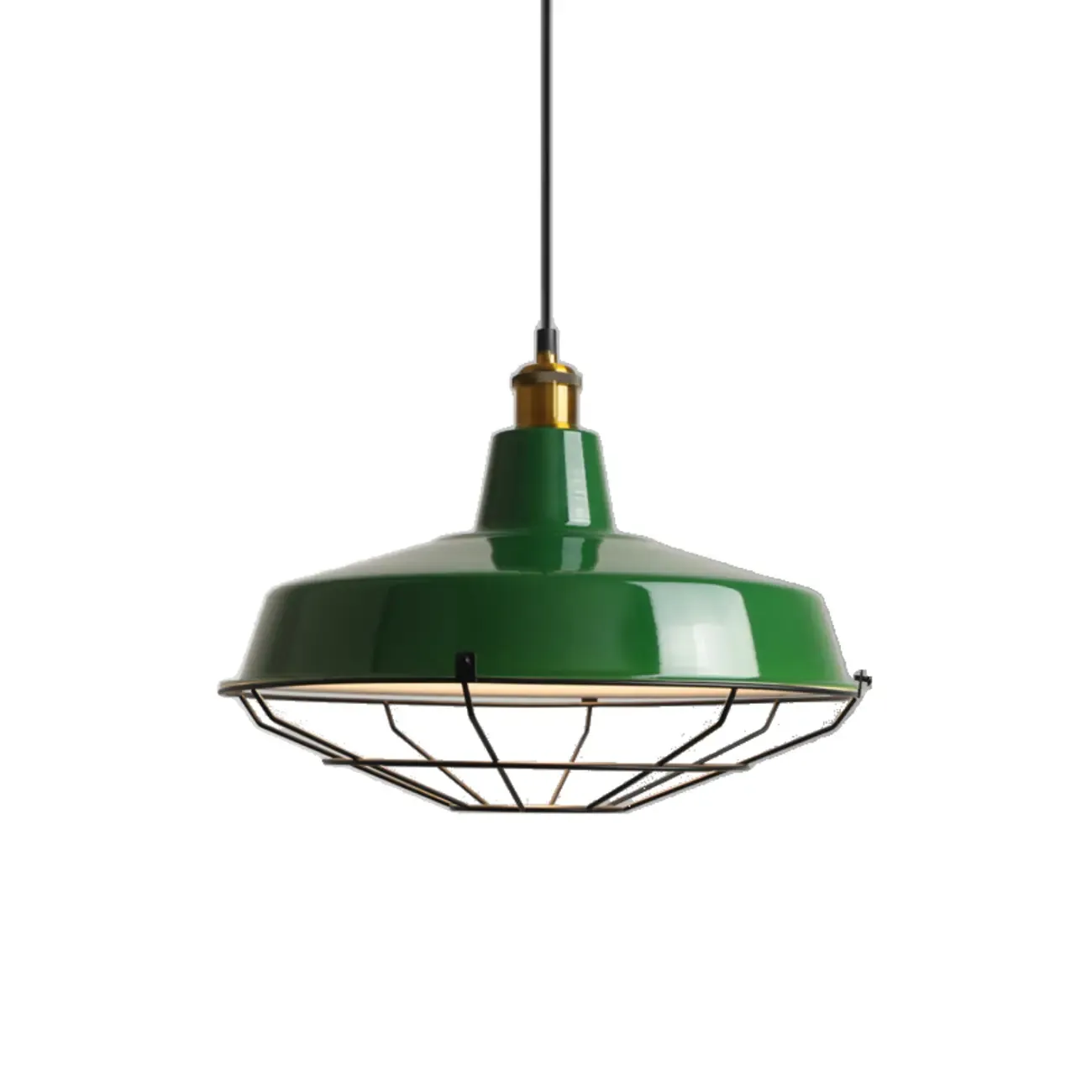Adjustable Industrial Olive Green Iron Dining Pendant Light