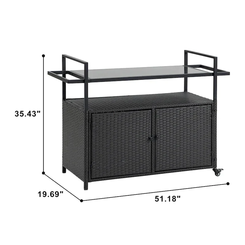 Patio Wine Serving Cart