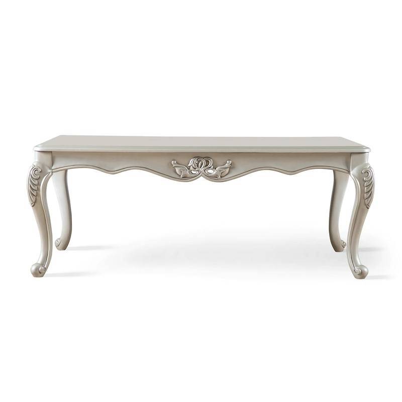 Furniture of America Clarissa Traditional Solid Wood Coffee Table with Carved Legs