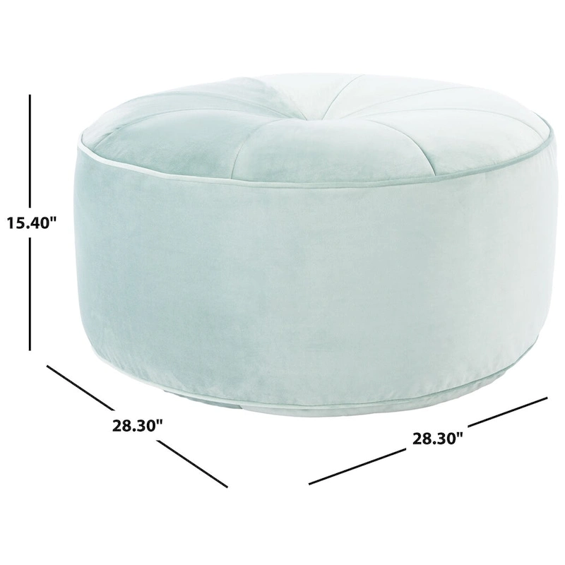 SAFAVIEH Maia Round Velvet Pouf Ottoman