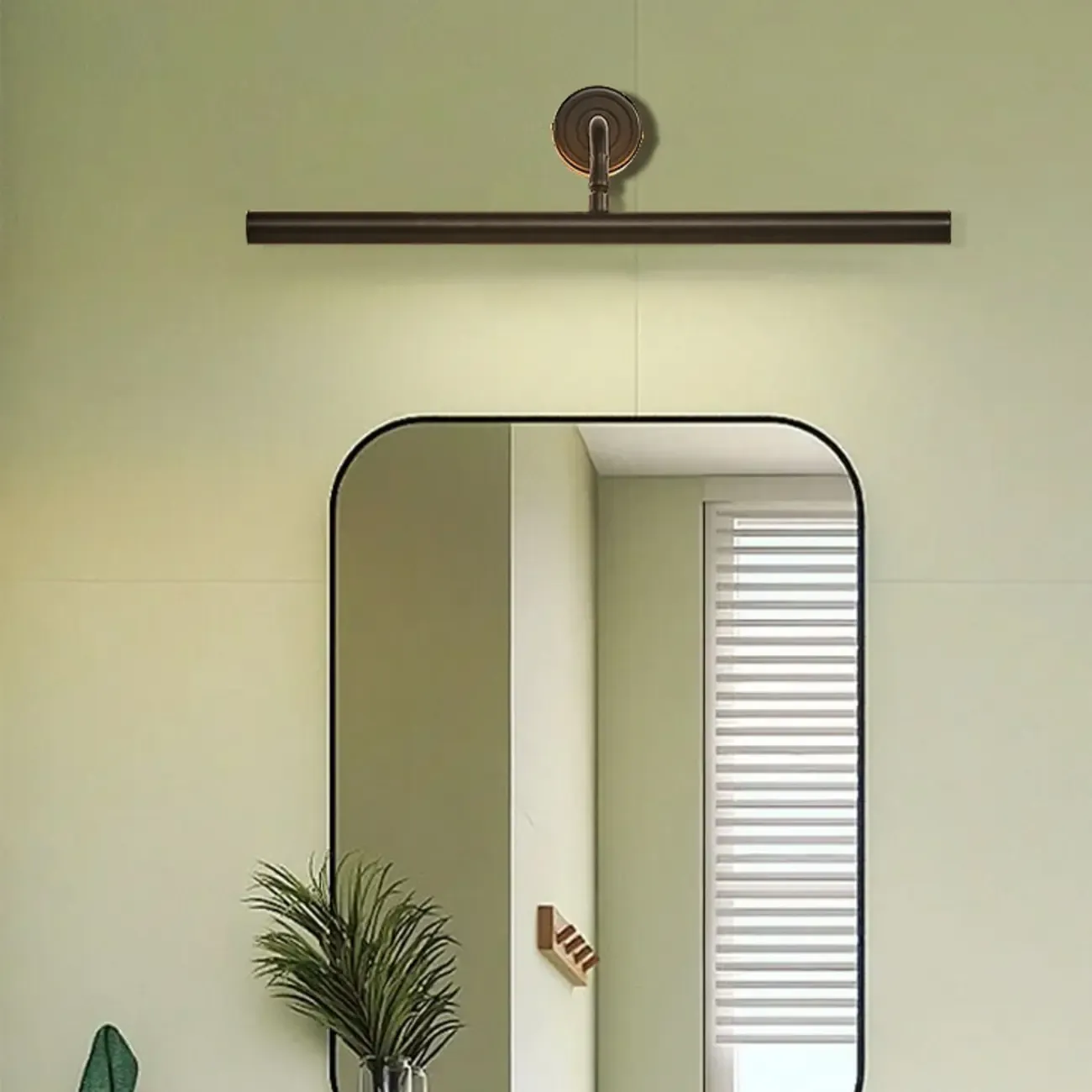 Modern Black Metal LED Bathroom Vanity Light Tube Shade