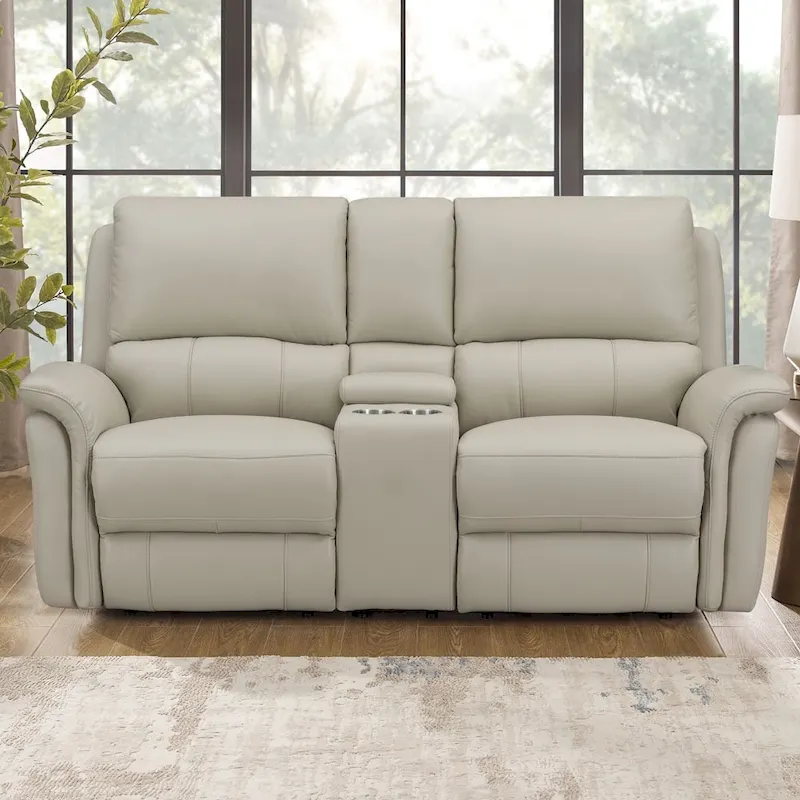 Hydeline Erindale Zero Gravity Power Recline and Headrest Top Grain Leather Sofa, Loveseat and Recliner