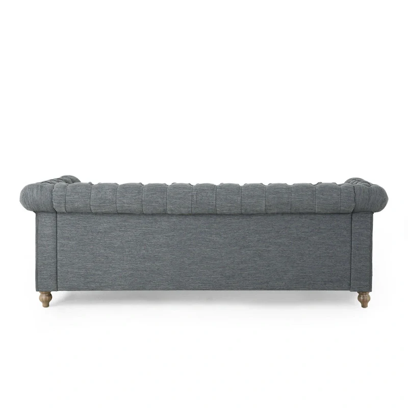 Saragus Chesterfield Sofa with Nailhead Trim by Christopher Knight Home - 85.50 L x 33.25 W x 28.50 H