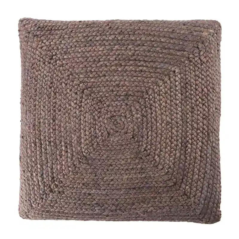 The Curated Nomad Faxon Textured Jute Pouf/ Floor Pillow