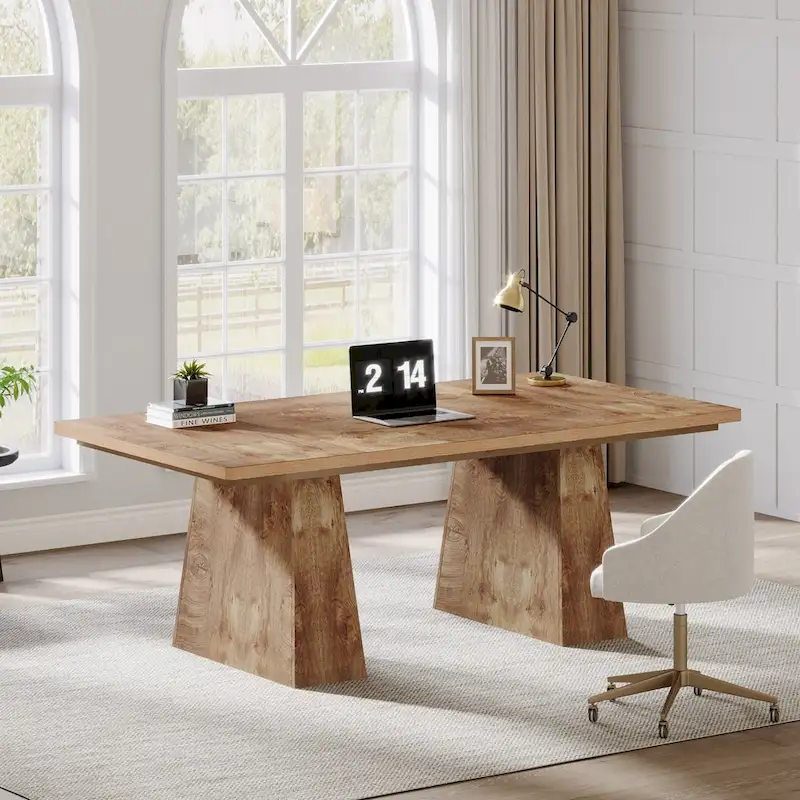 63 Inches Modern Executive Office Desk Large Computer Conference Table