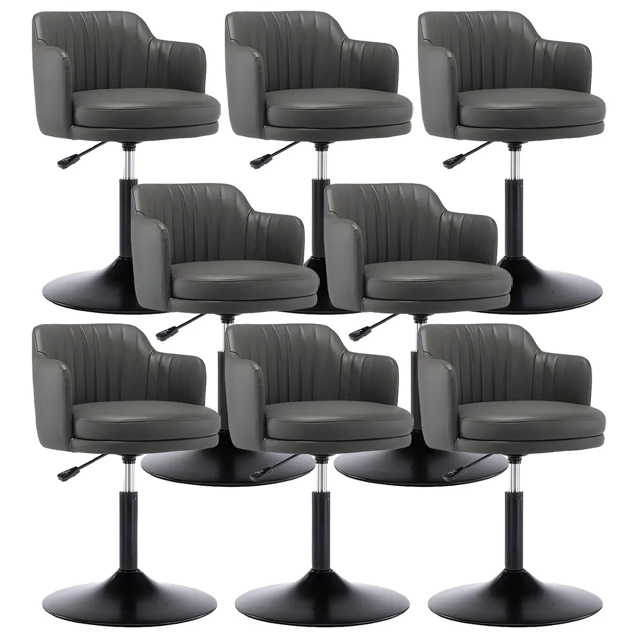 Modern Leather Armrests Swivel Adjustable Bar Stool