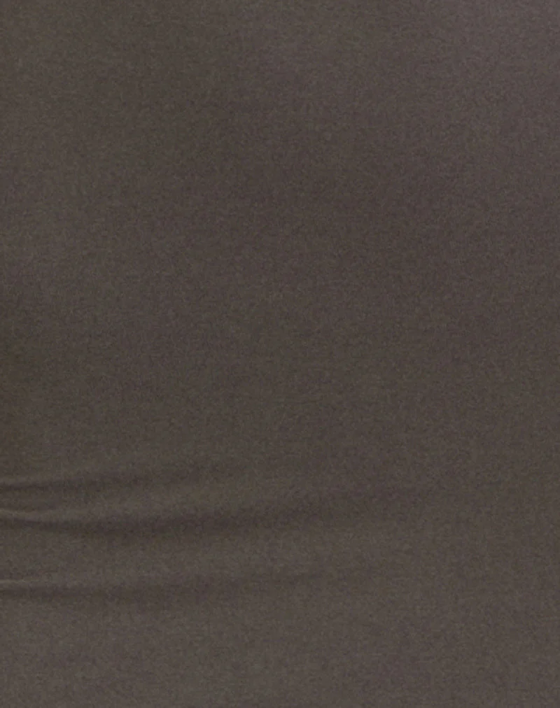 Zarya Maxi Dress in Cupro Grey Khaki