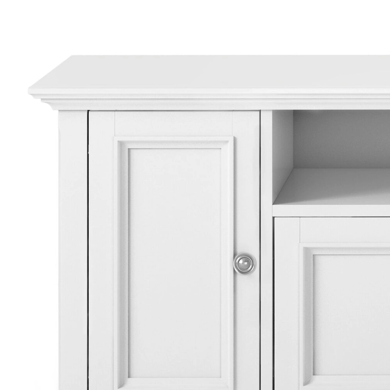 WYNDENHALL Halifax 72 inch Wide Solid Wood Transitional TV Stand - 72w x 19d x 26 h