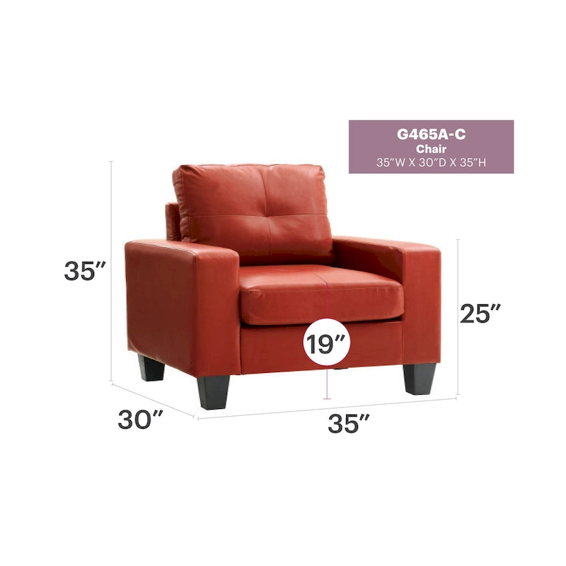 Newbury Removable Cushions Accent Chair - 35L x 32W x 36H