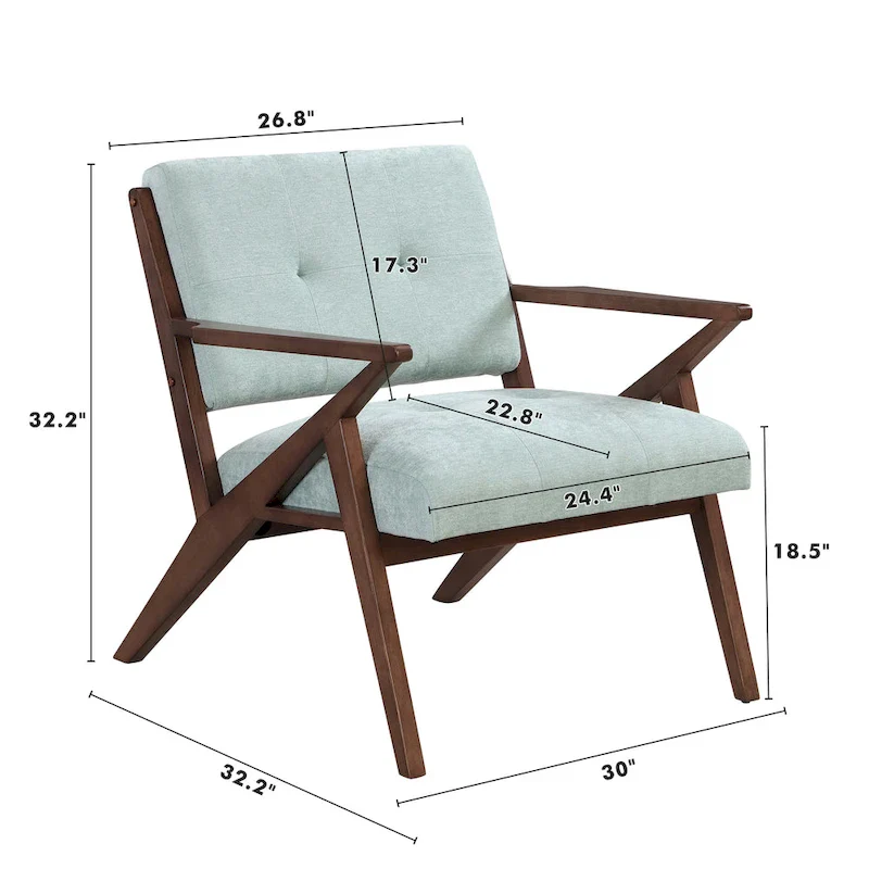 Accent Arm Chair with Wooden Frame