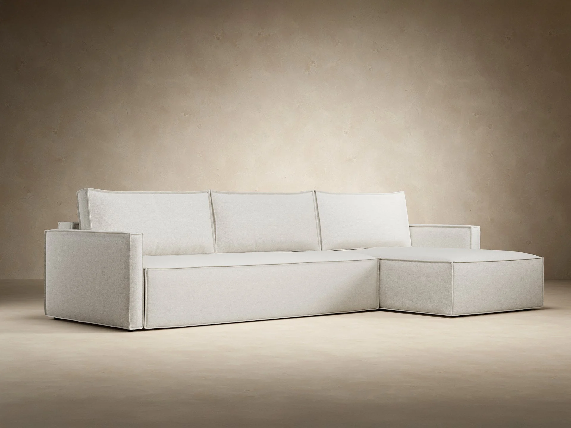 Newilla Slim Arms Sectional Sofa Bed