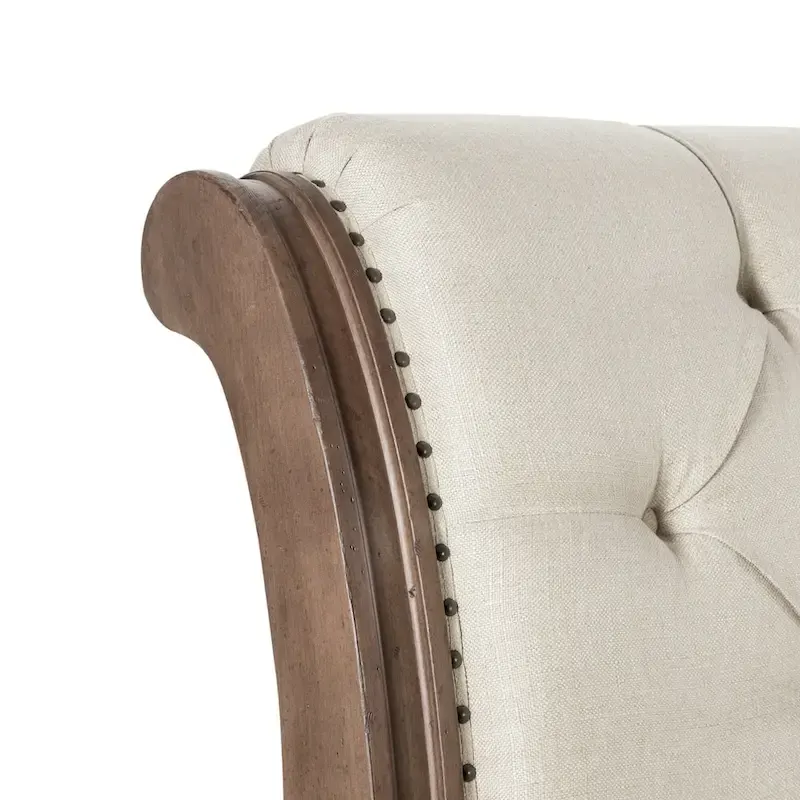 Americana Farmhouse Dusty Taupe King Sleigh Bed