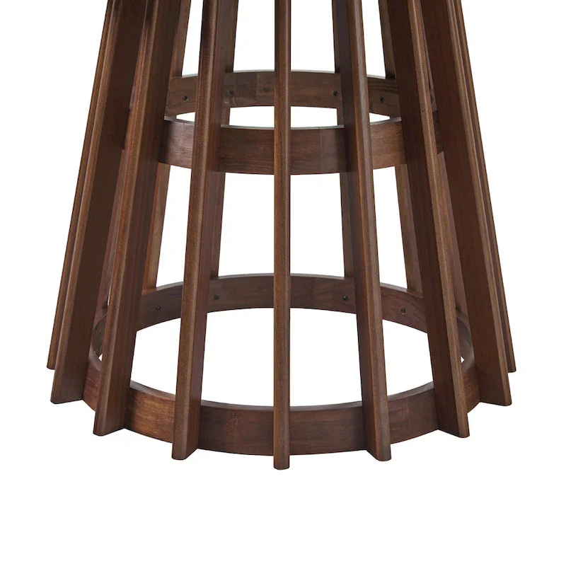 Middlebrook Designs 48 inch Round Slatted Wood Dining Table