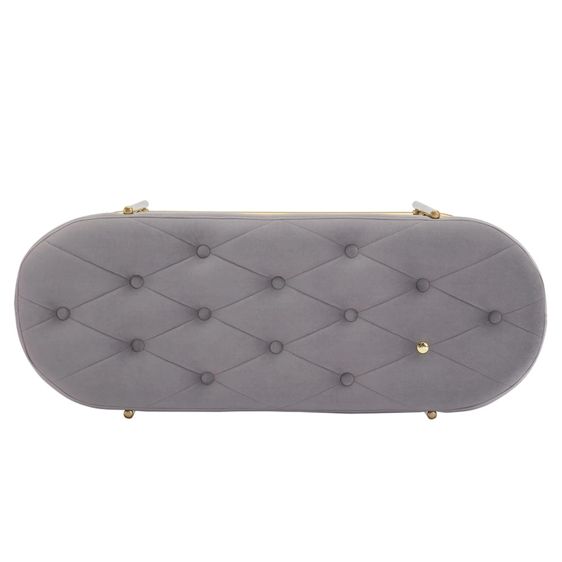 SEYNAR 40 Velvet Upholstered Living Room Bench with Double shoe rack