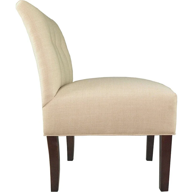 Button Tufted Ikat Accent Chair