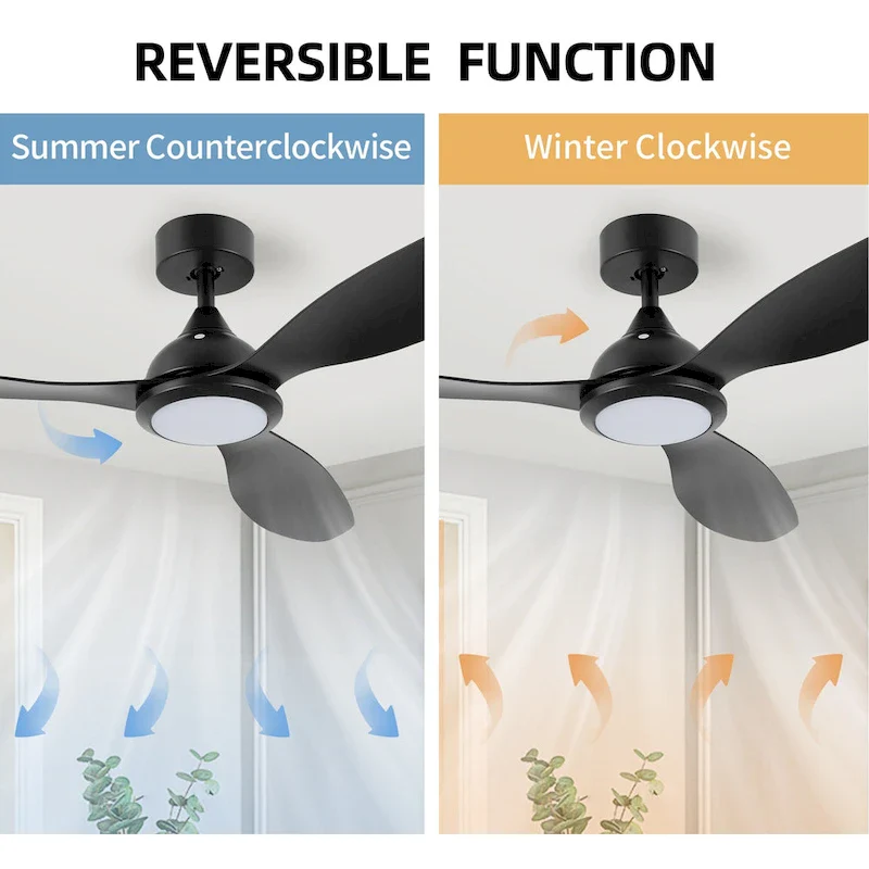 OVIOS Elegant 52-inch 2-in-1 Ceiling Fan Light with Remote Control