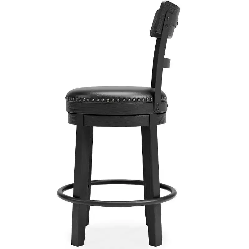 Signature Design by Ashley Casual Valebeck Counter Height Barstool, Black