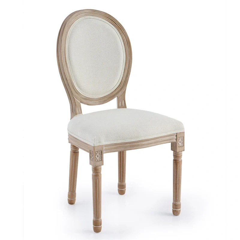CO-Z King Louis XVI Upholstered Dining and Side Chairs, Set of 2