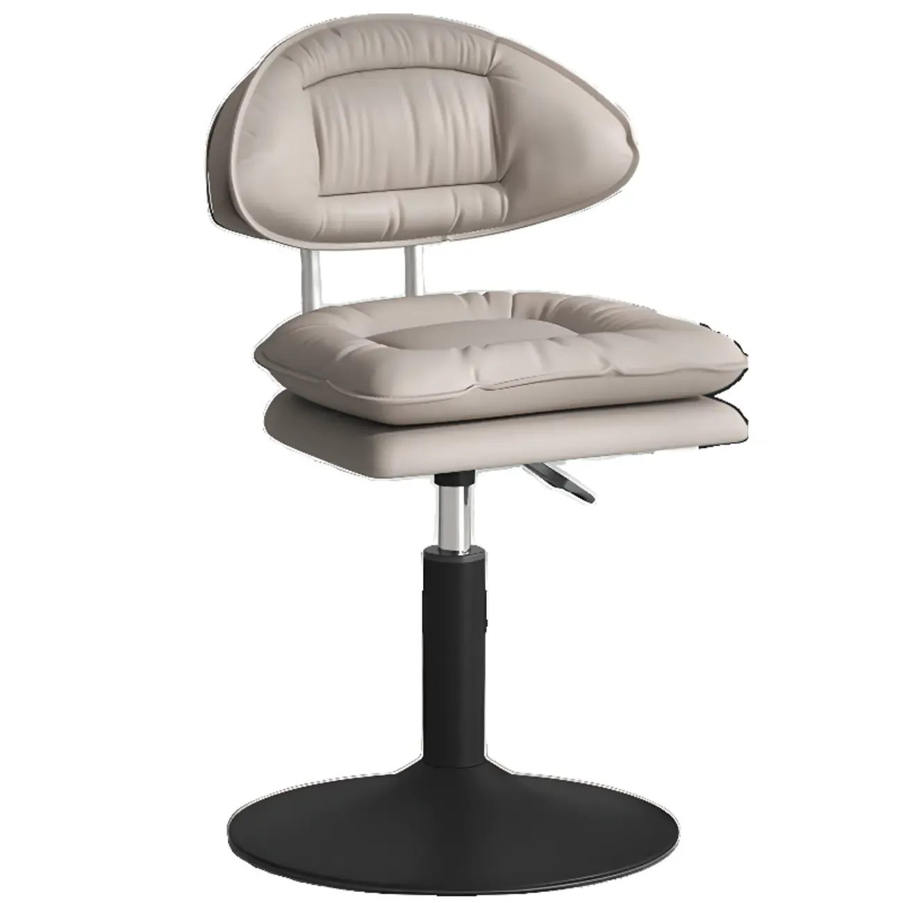 Modern Low Back Bar Chair Adjustable Swivel PU Leather