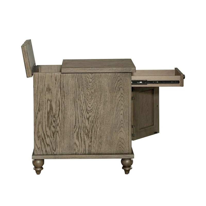 Americana Farmhouse Dusty Taupe Chairside Table