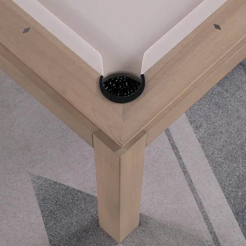 Olivia 8ft Driftwood Ash Billiard Slate Pool Table with Dining Top