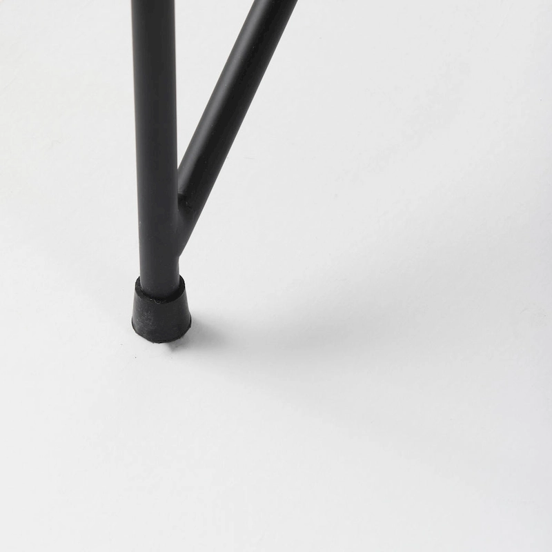 Leonidas Black Faux Leather w/Black Metal Frame Accent Chair