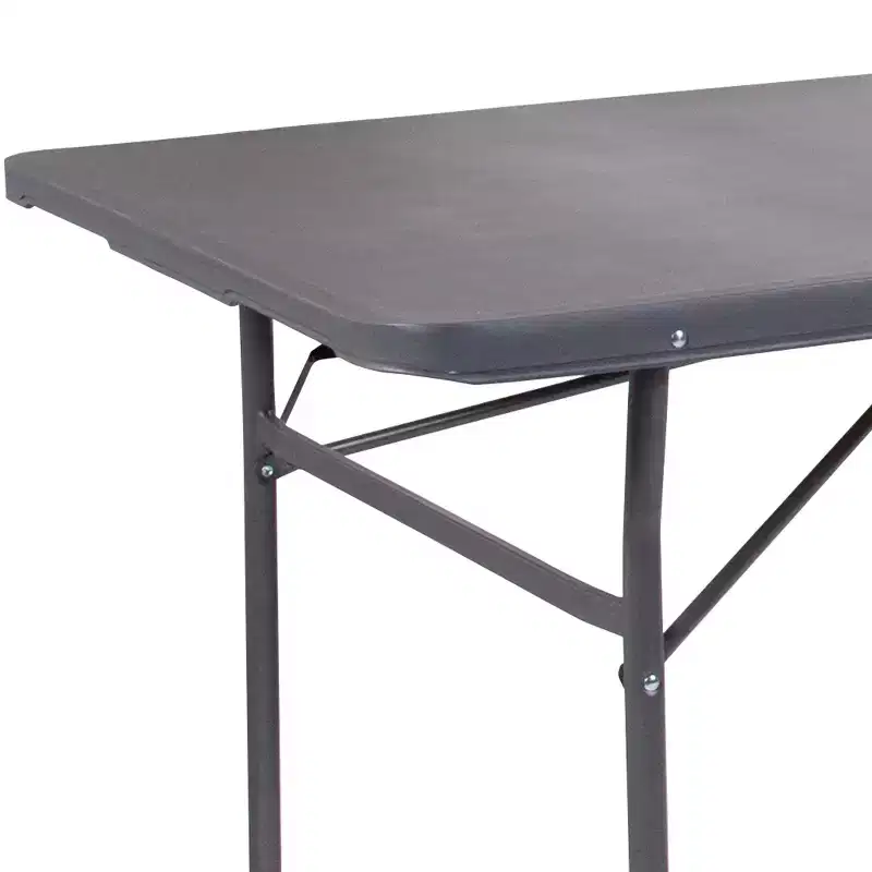 Flash Furniture 6-Foot Bi-Fold Plastic Banquet and Event Folding Table with Carrying Handle