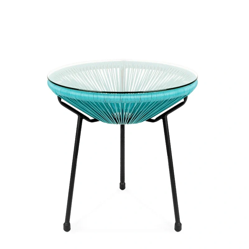 3 Piece Oval Patio Woven Rocking Chair Bistro Set - 35.5 inches L x 29 inches W x 35.5 inches H