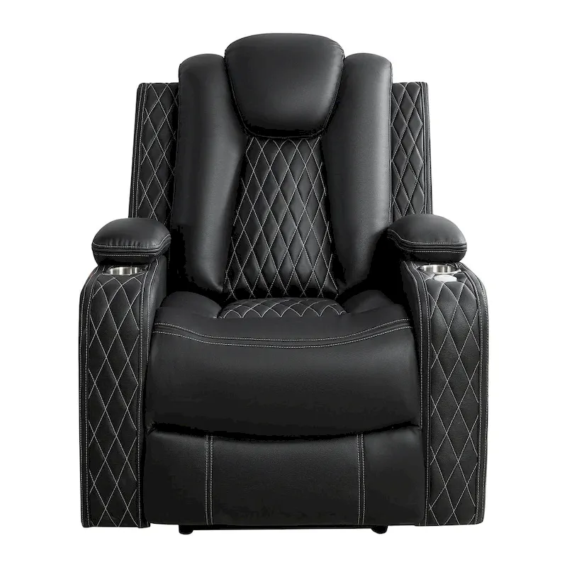 Deluxe Theater-Style Reclining Sofa Set with Power Recline, LED Lights, Wireless Charging and bluetooth Speaker