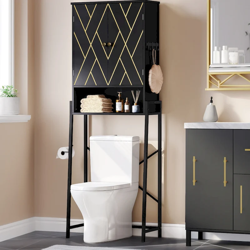 Moasis 67 Tall Toilet Storage Rack Over The Toilet with Metal Base