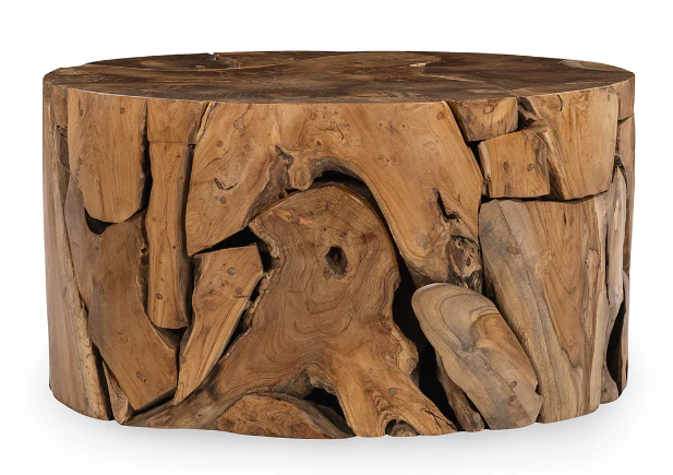 Rhea Teak Wood 32 Round Coffee Table