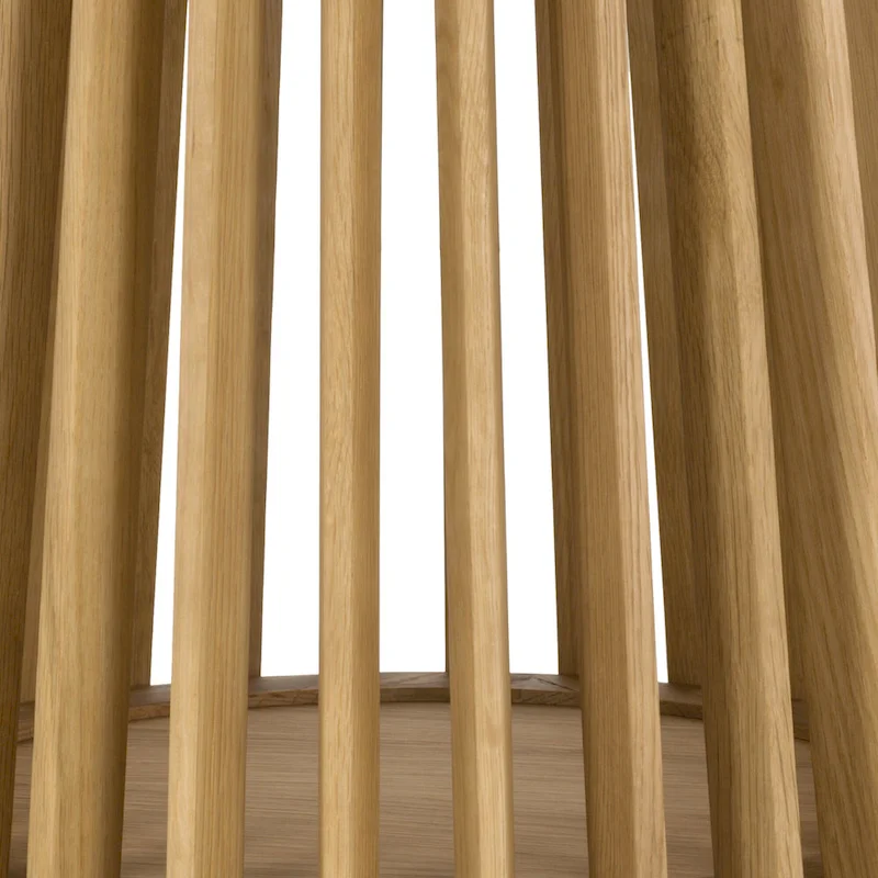 Pasadena 79 inch Solid Wood Oval Dining Table with Slatted Pedestal Base