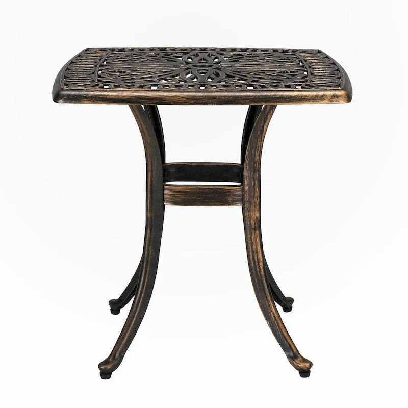 Square Garden Cast Aluminum Table