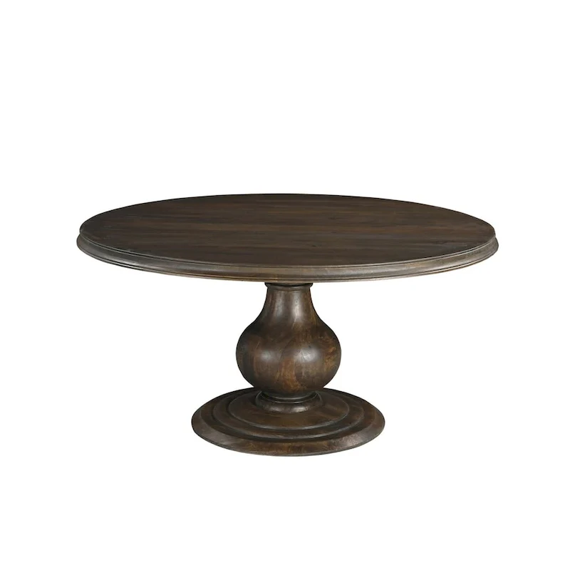 Willow 60 Round Solid Wood Pedestal Dining Table - Beige