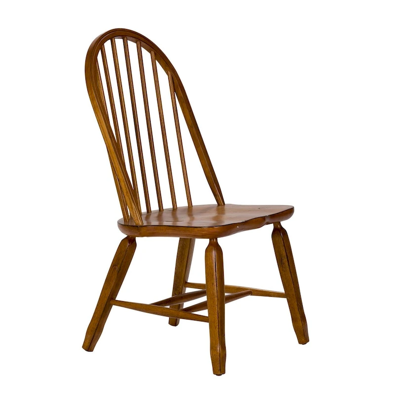 Treasures Rustic Oak Bow Back Dining Chair (Set of 2)